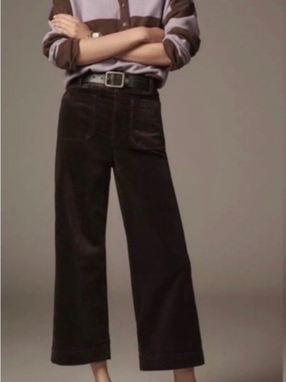 NWT Maeve by Anthropologie "The Collette" Wide-Leg Corduroy Pants – Size 27